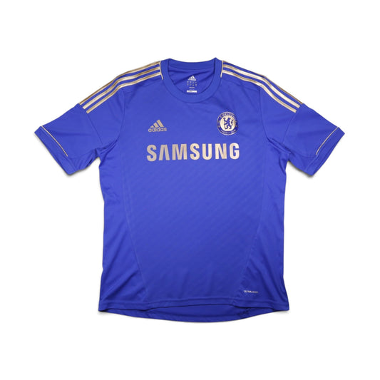 Front view of 2012/13 Chelsea home shirt with Samsung sponsor and adidas logo