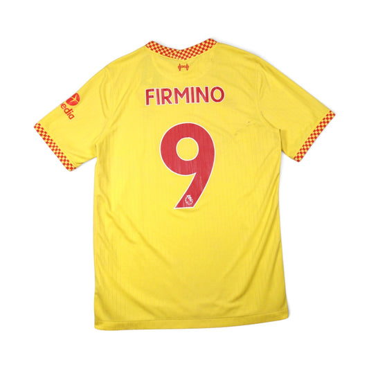 2021/22 Liverpool third shirt back with Firmino #9 printed in red