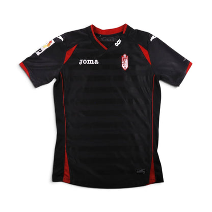 2014/15 Granada CF away shirt by Joma, front view, black with red trim