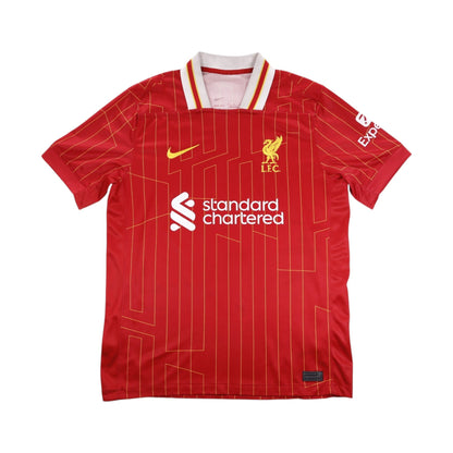 Liverpool 2024/25 home shirt front view with Standard Chartered sponsor