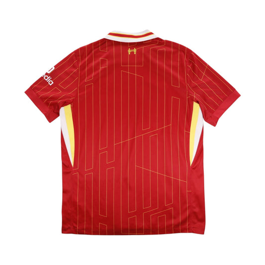 Liverpool 2024/25 home shirt back view showing collar and plain rear