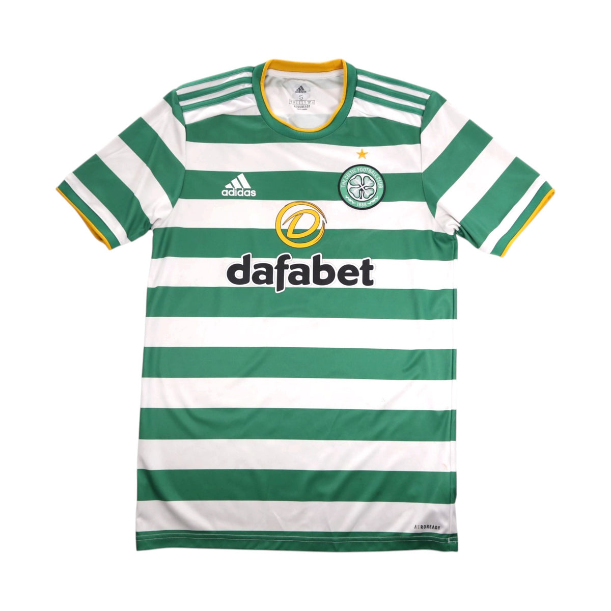 Celtic 2020/21 home shirt front with Dafabet sponsor and crest