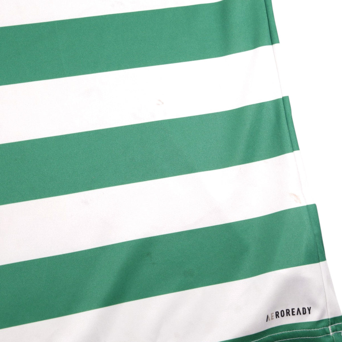 Close-up of fabric showing light marking and Aeroready branding
