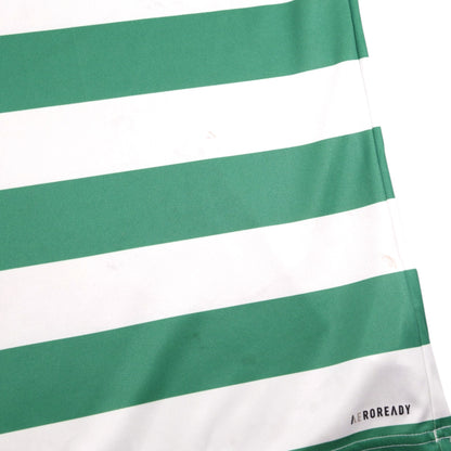 Close-up of fabric showing light marking and Aeroready branding
