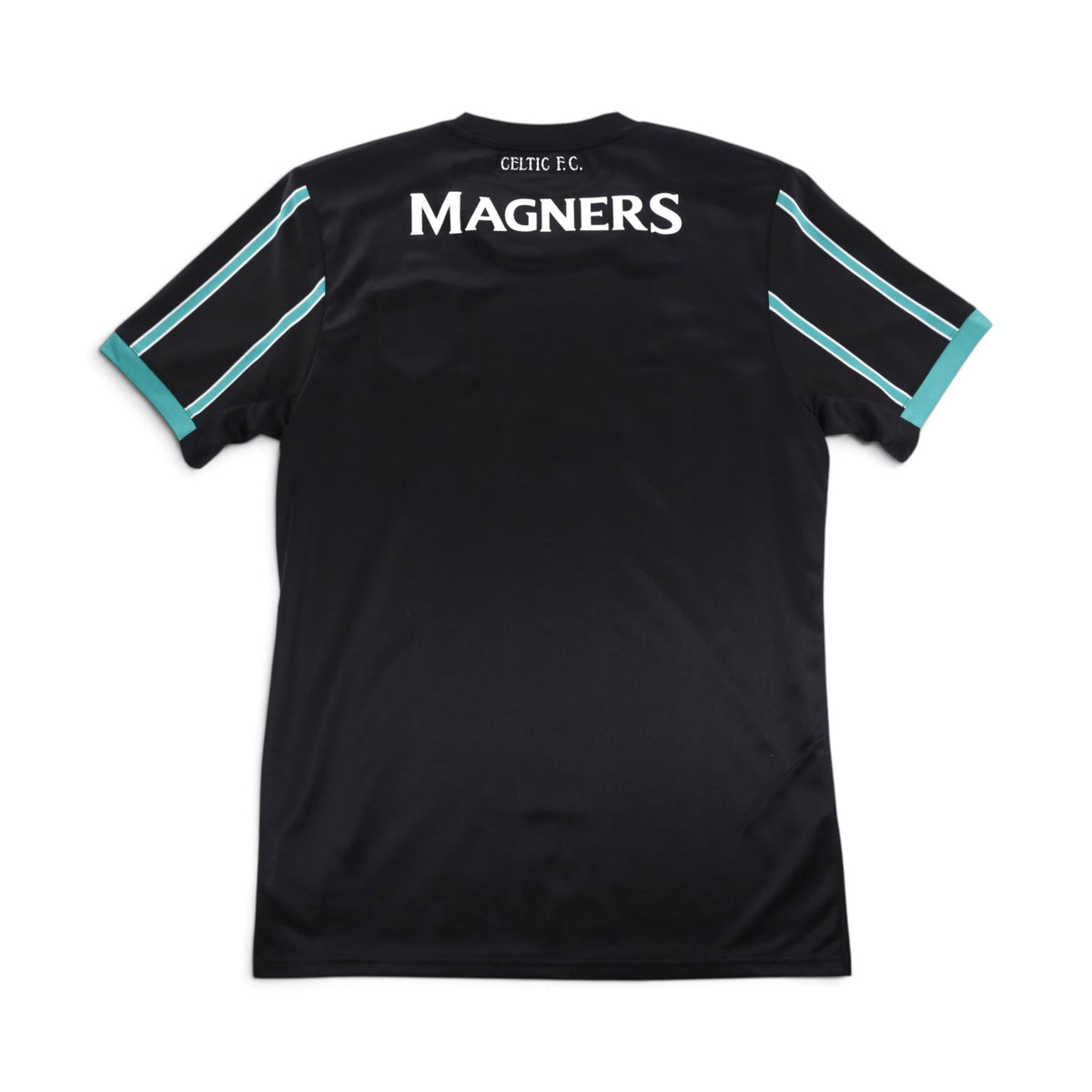 Back of the Celtic 2022/23 away shirt showing the Magners sponsor and Celtic F.C. wordmark