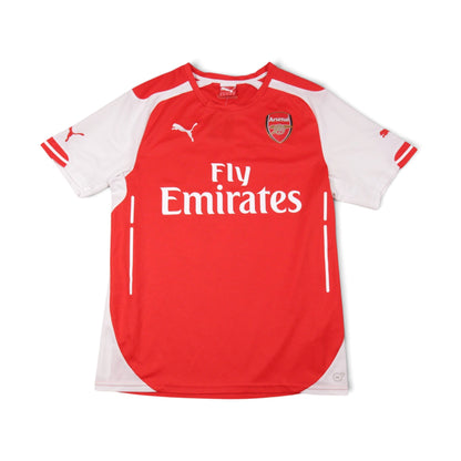 Arsenal 2014/15 home shirt front view with Fly Emirates sponsor and crest