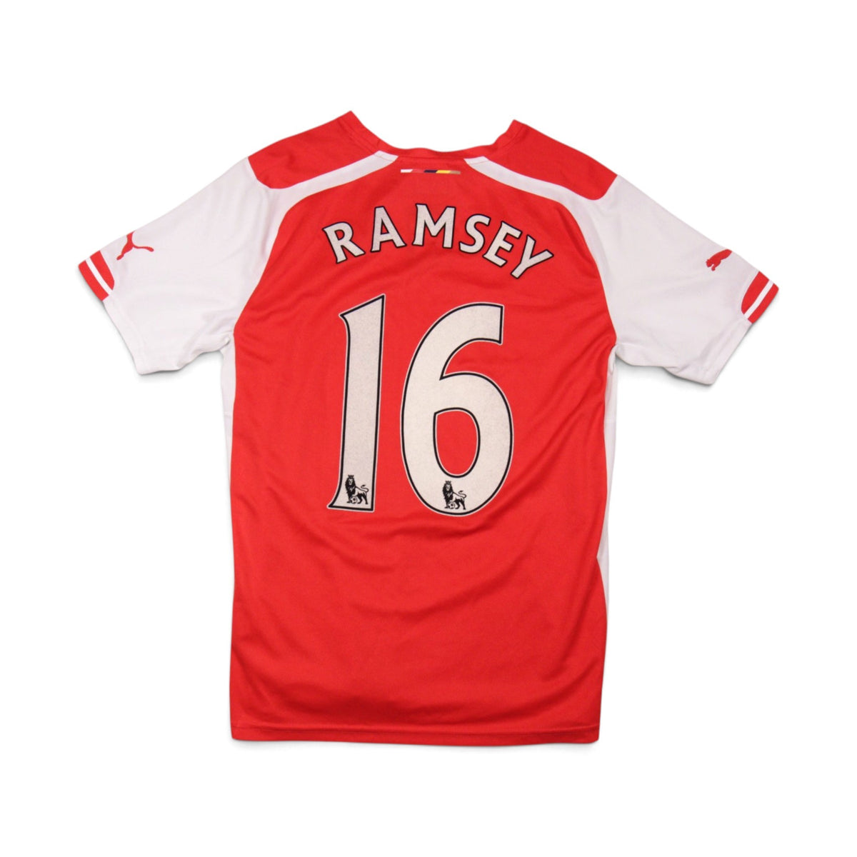 Arsenal 2014/15 home shirt back view with Ramsey 16 printing