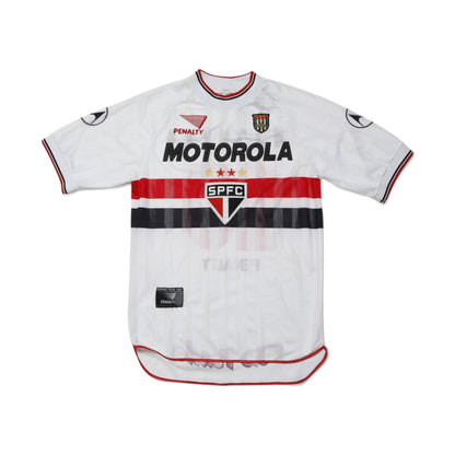 São Paulo 2000/01 home shirt front view showing Motorola sponsor and SPFC crest