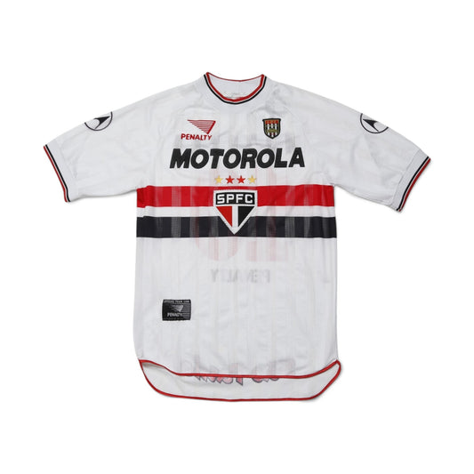São Paulo 2000/01 home shirt front view showing Motorola sponsor and SPFC crest