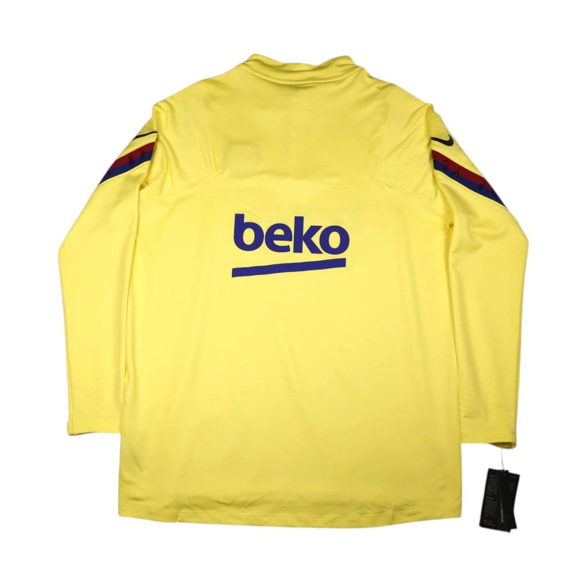Barcelona 2019/20 Nike training top, back view, Beko sponsor across the back