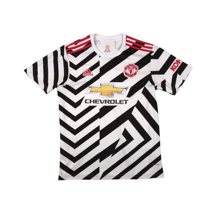 Manchester United adidas shirt front with Chevrolet sponsor and zigzag stripe design