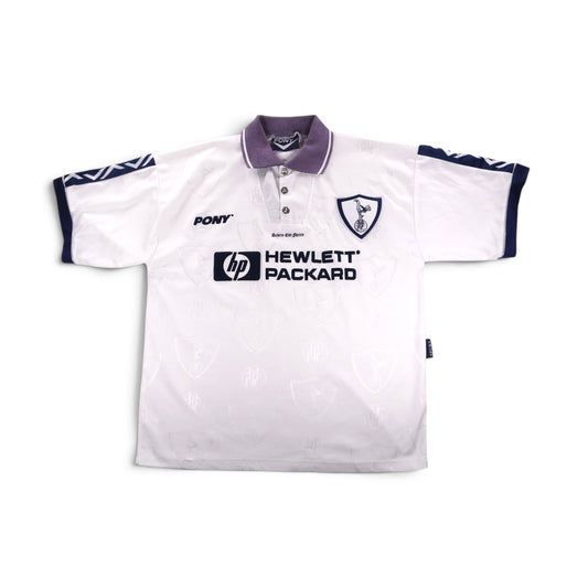 Tottenham Hotspur 1995/97 home shirt front view with Hewlett Packard sponsor