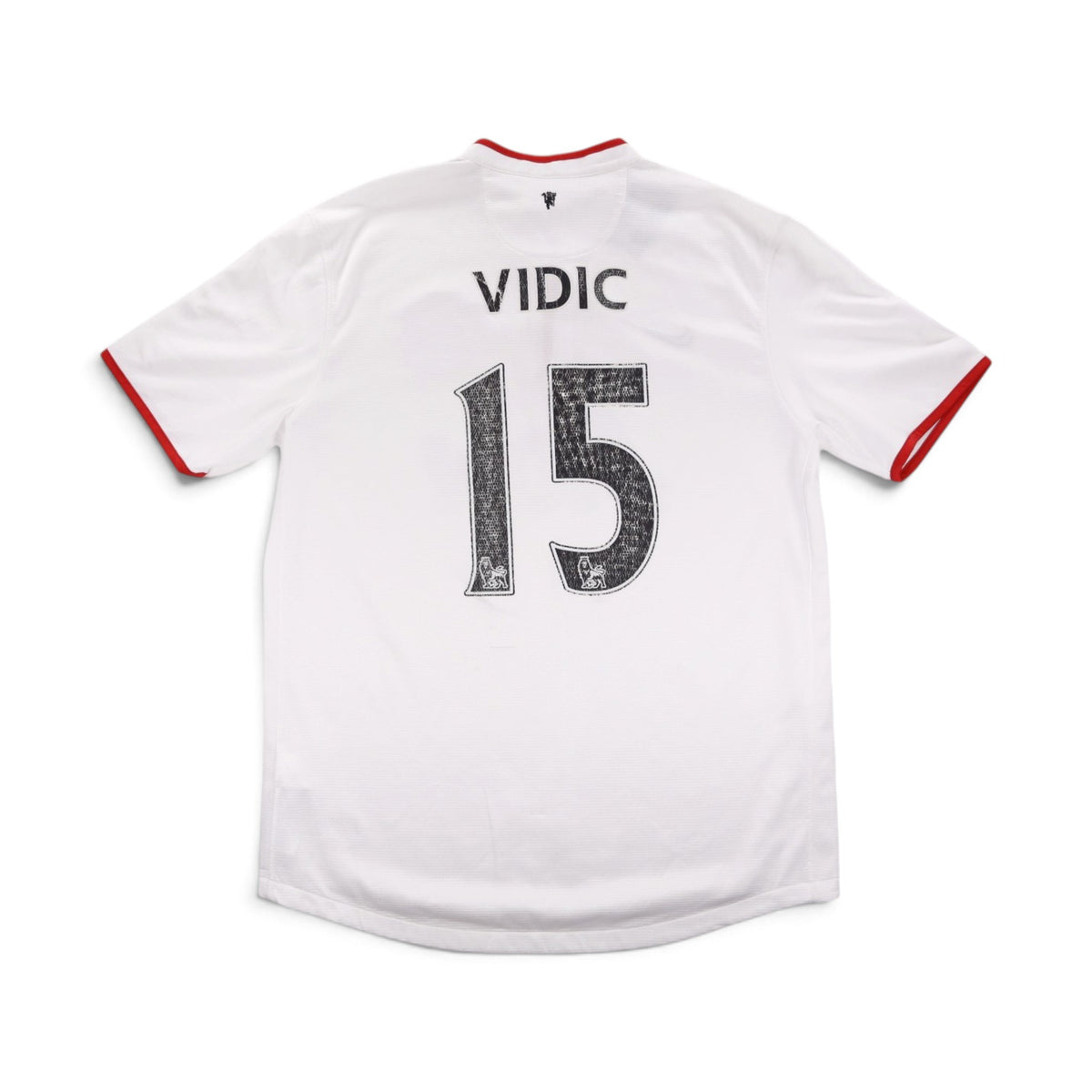Manchester United away shirt back printed Vidic number 15