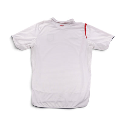 England 2005-07 home shirt back, plain white with navy and red shoulder trim