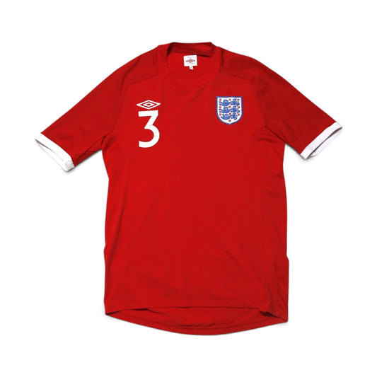 2010/11 England away shirt back view showing number 3 and crest