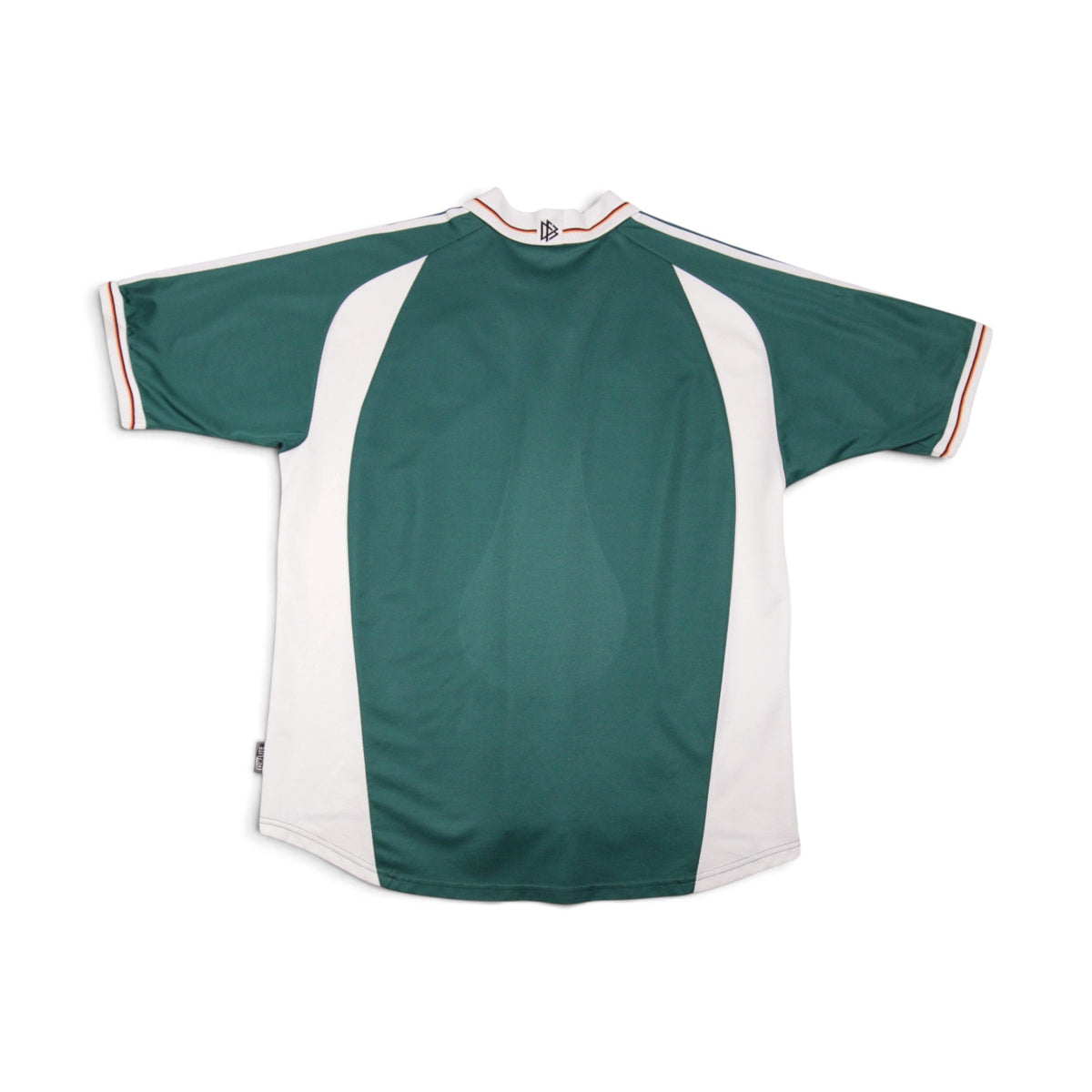 Back view of 2000/02 Germany away football shirt showing plain green body