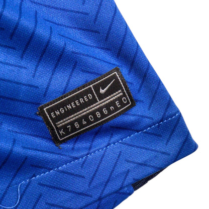 Nike Engineered label and hem tag inside the Chelsea home shirt
