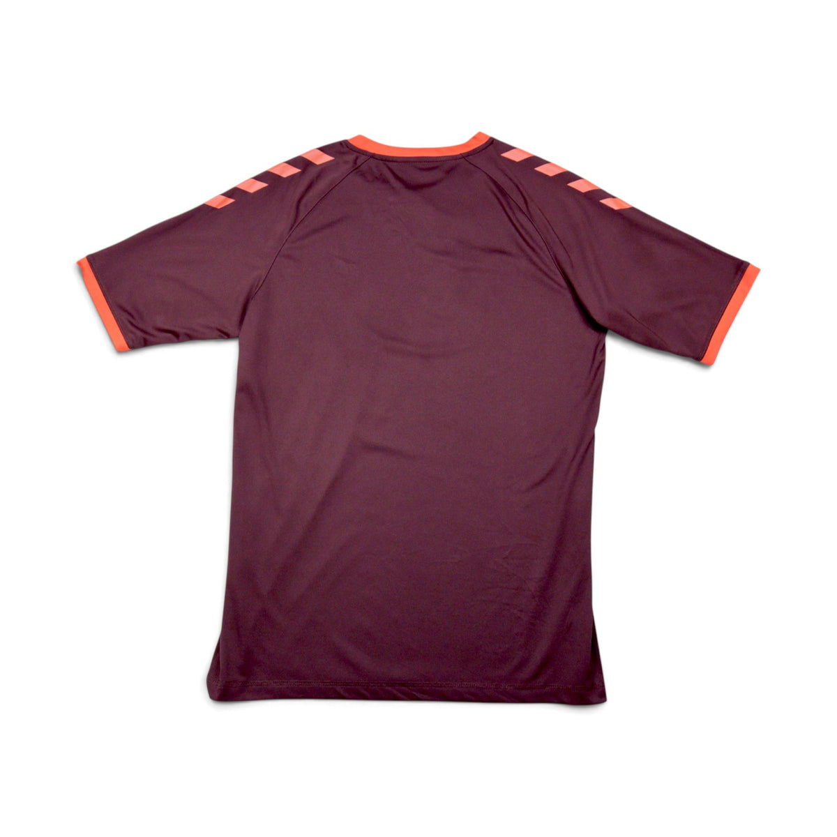2016/17 Albacete Balompié away shirt by hummel, back view, plain maroon