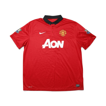 Manchester United 2013/14 home shirt front view with AON sponsor