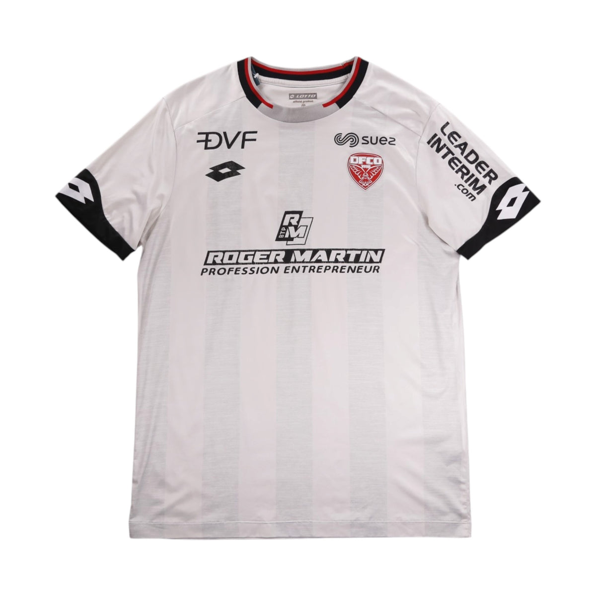 Dijon FCO away shirt front with Suez sponsor and DFCO crest