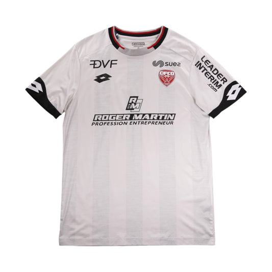 Dijon FCO away shirt front with Suez sponsor and DFCO crest