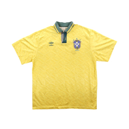 1991/93 Brazil home shirt front view showing CBF crest and Umbro logo