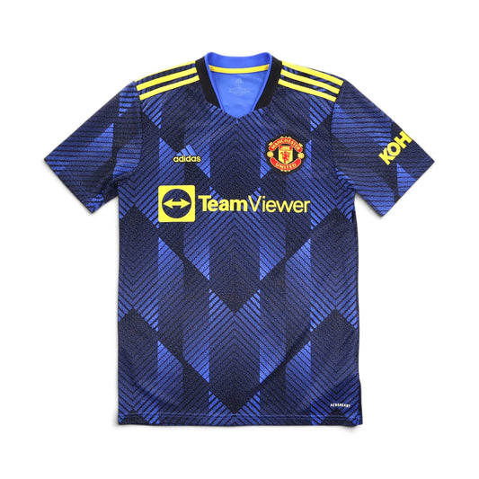 Manchester United 2021/22 third shirt front view with TeamViewer sponsor and adidas logo