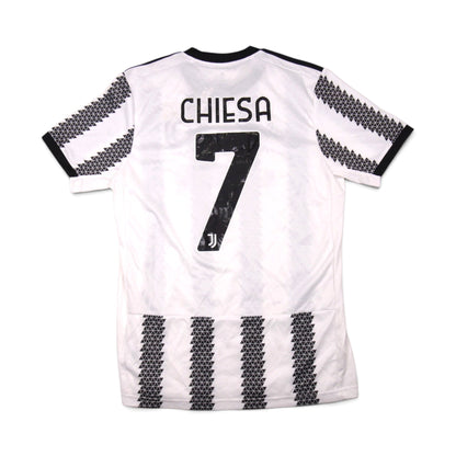Juventus home shirt back view with Chiesa name and number 7 printed