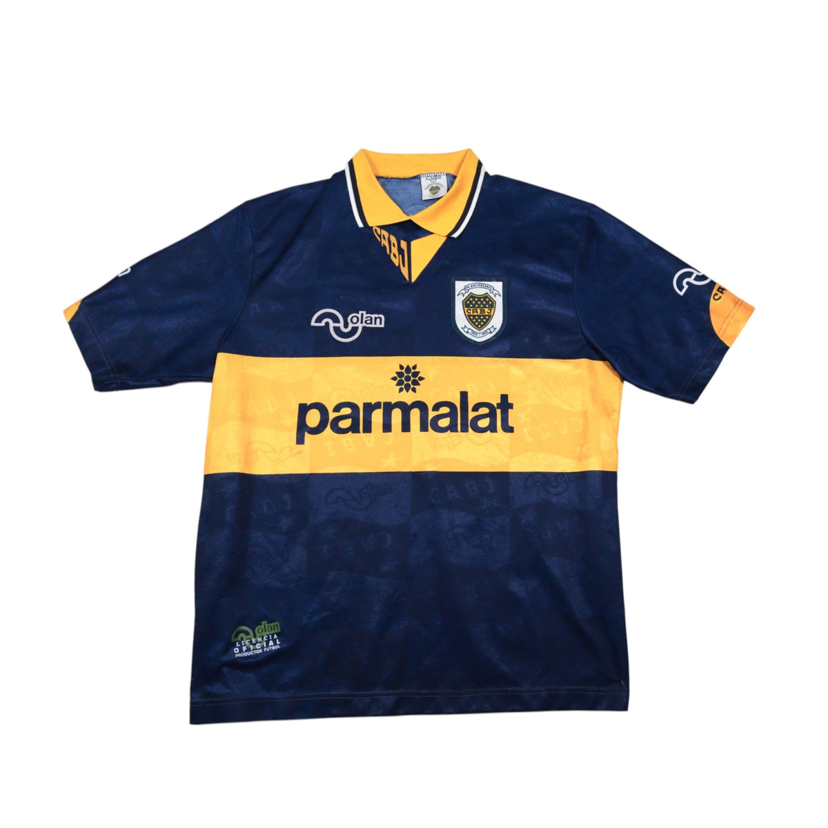 Boca Juniors 1995/96 home shirt front view showing Parmalat sponsor and crest