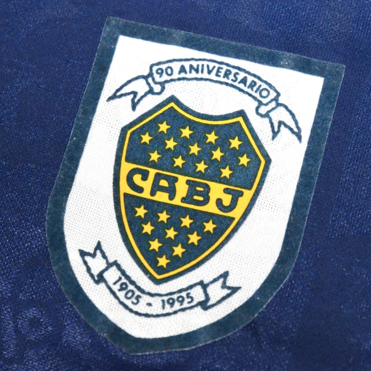Close-up of Boca Juniors 90th anniversary crest