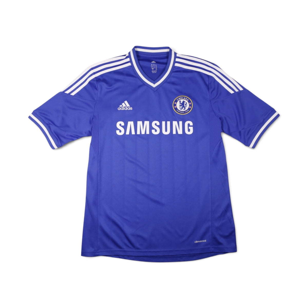 Chelsea 2013/14 home shirt front with Samsung sponsor and adidas logo