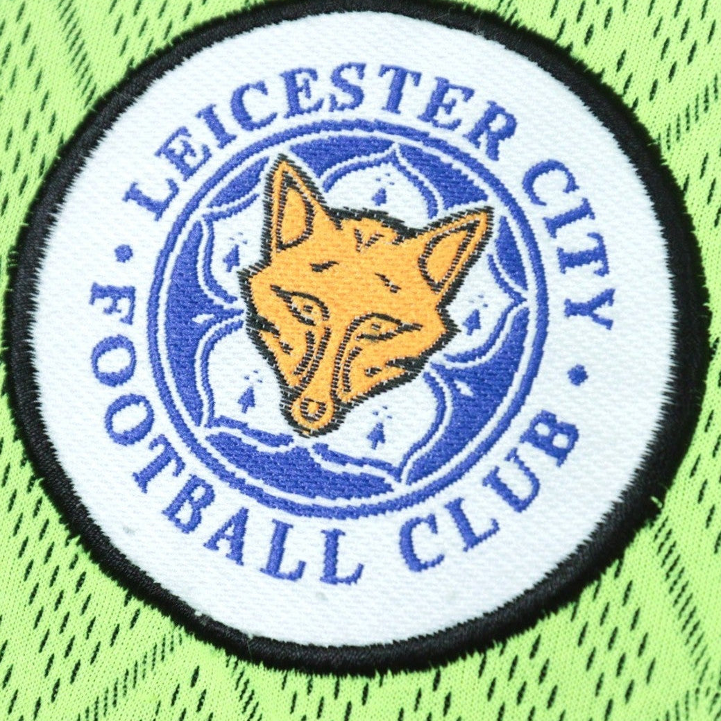 Close-up of the Leicester City crest on the chest