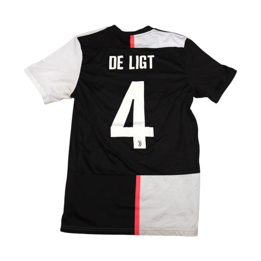 Juventus 2019/20 home shirt back view printed De Ligt and number 4