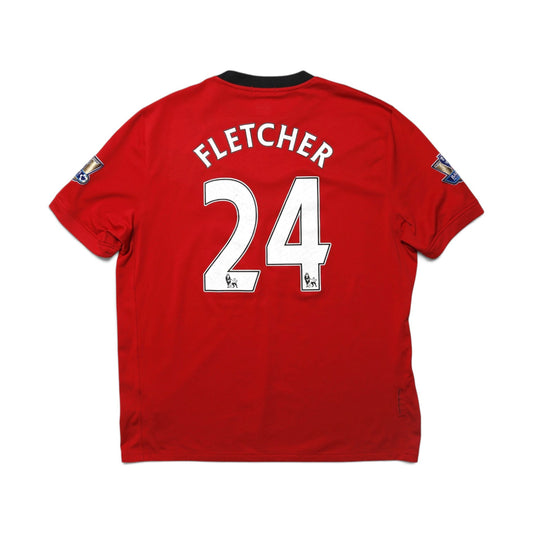 Manchester United 2009/10 home shirt back with Fletcher 24 print