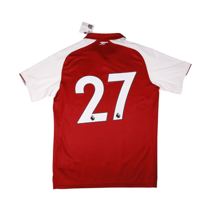 Arsenal 2017/18 home shirt back view showing number 27