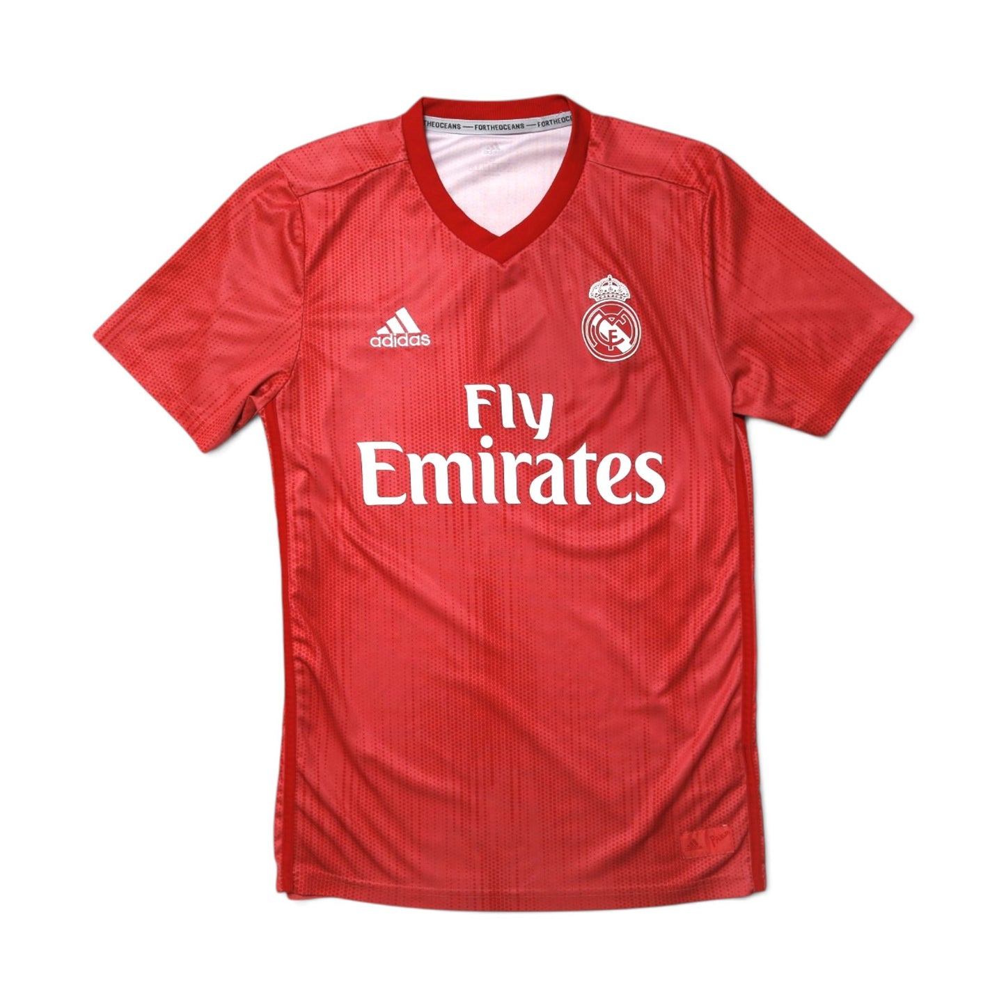 Real Madrid 2018/19 third shirt full front view with adidas and Fly Emirates branding