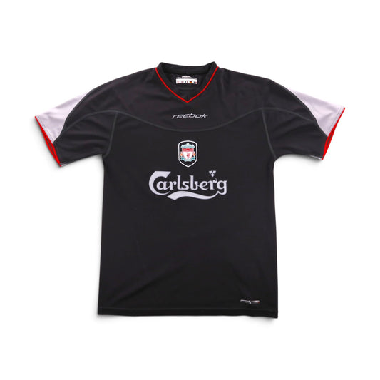 Liverpool 2002/04 away shirt front with Carlsberg sponsor and Reebok logo