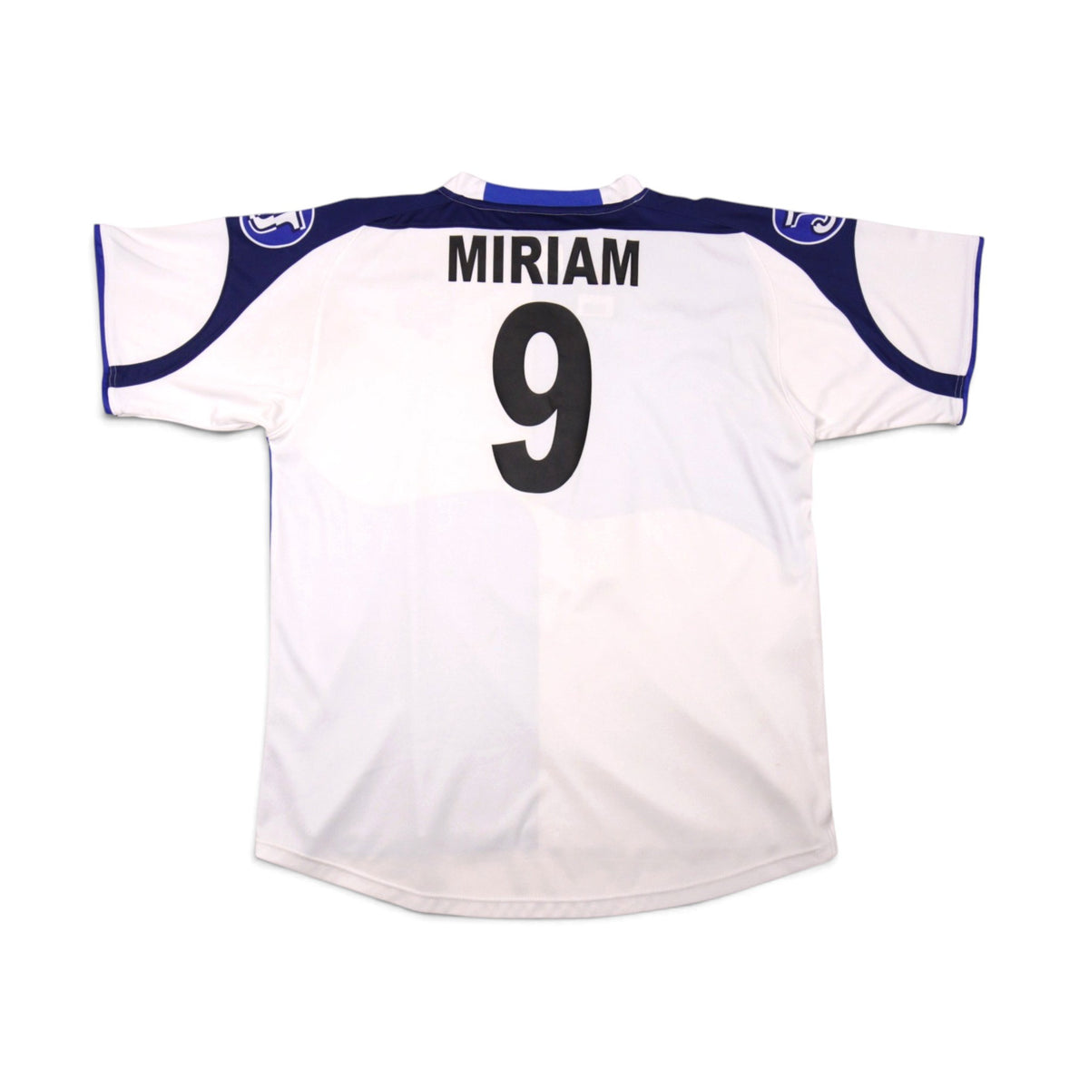 2005/06 Sabadell home shirt back view showing Miriam #9 printed in black