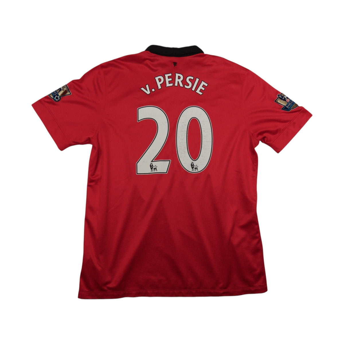 2013/14 Manchester United home shirt back with V. Persie and number 20 printed