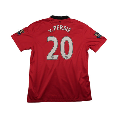 2013/14 Manchester United home shirt back with V. Persie and number 20 printed