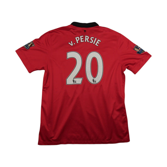 2013/14 Manchester United home shirt back with V. Persie and number 20 printed