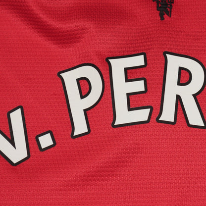 Close-up of the V. Persie name print showing surface cracking