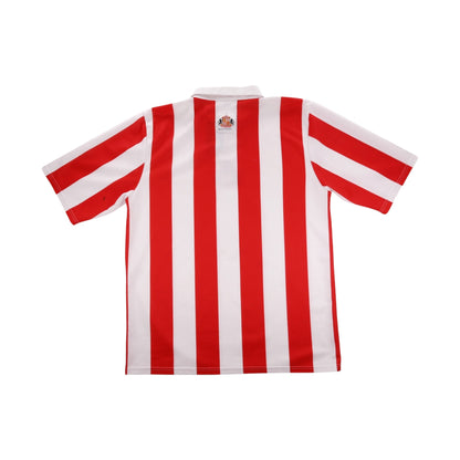 Sunderland 1997/98 home shirt back view showing red and white stripes