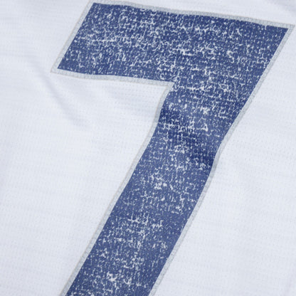Close-up of the number 7 printed on the England shirt