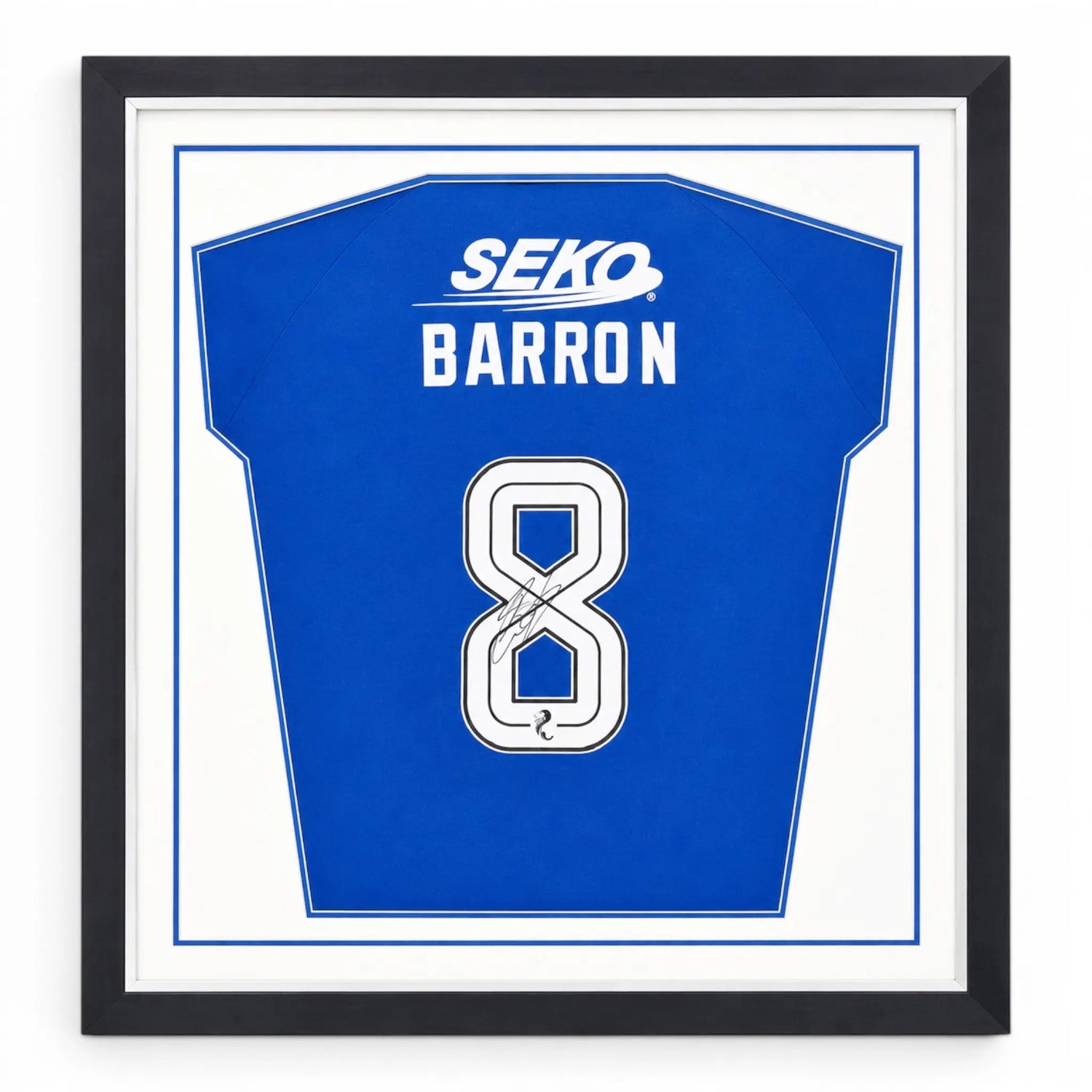 Barron Framed Signed Rangers Football Shirt 2024/25 Season Forever Vintage