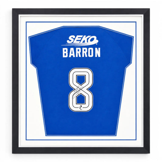 Barron Framed Signed Rangers Football Shirt 2024/25 Season Forever Vintage