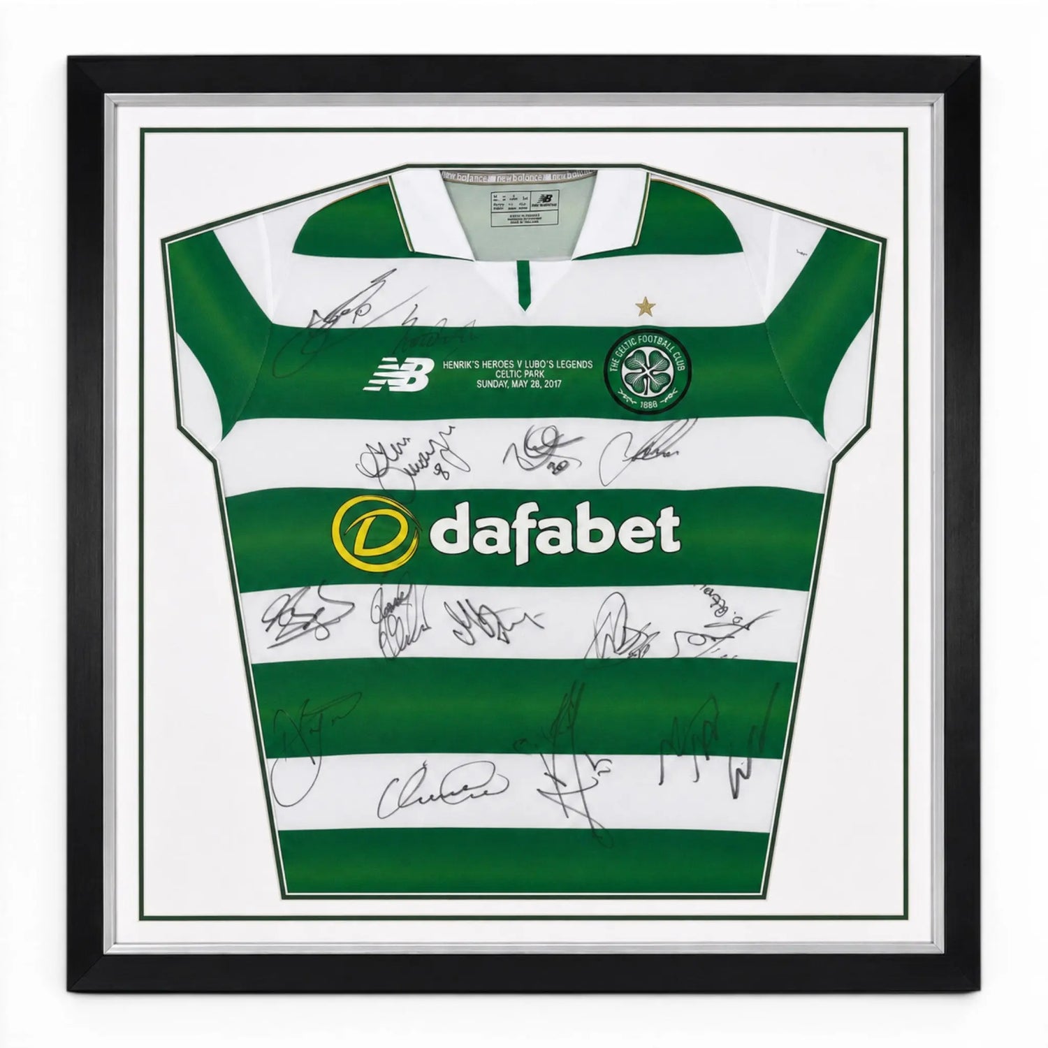 "Henrik's Heroes vs Lubo's Legends Charity Match Signed Celtic Shirt Forever Vintage