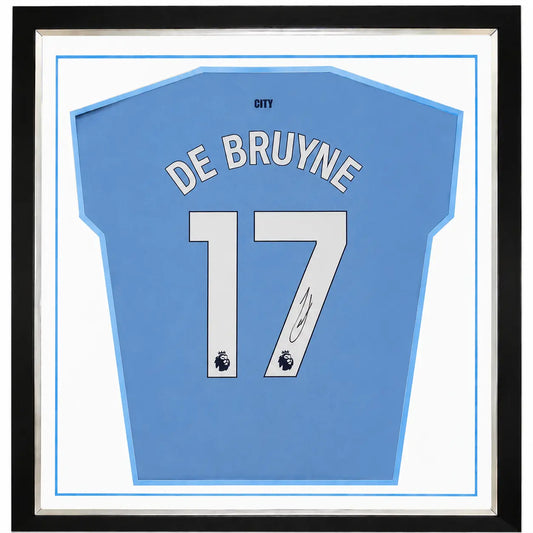 De Bruyne Framed Signed Manchester City Football Shirt 2024/25 Season Forever Vintage