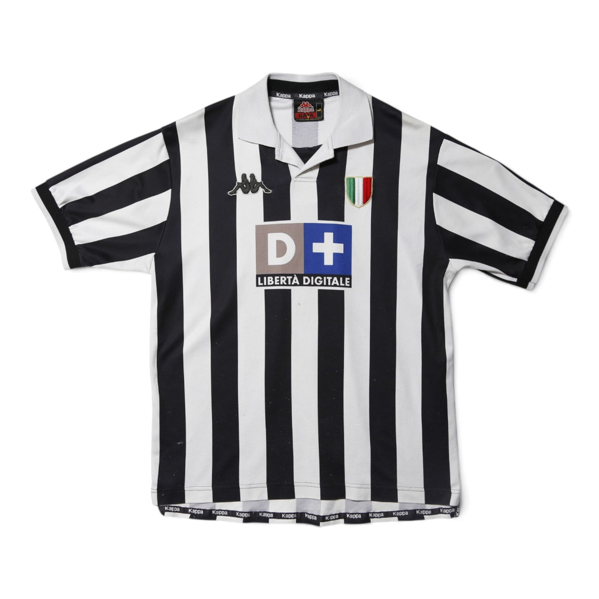 Juventus 1998/99 home shirt full back view with D+ sponsor
