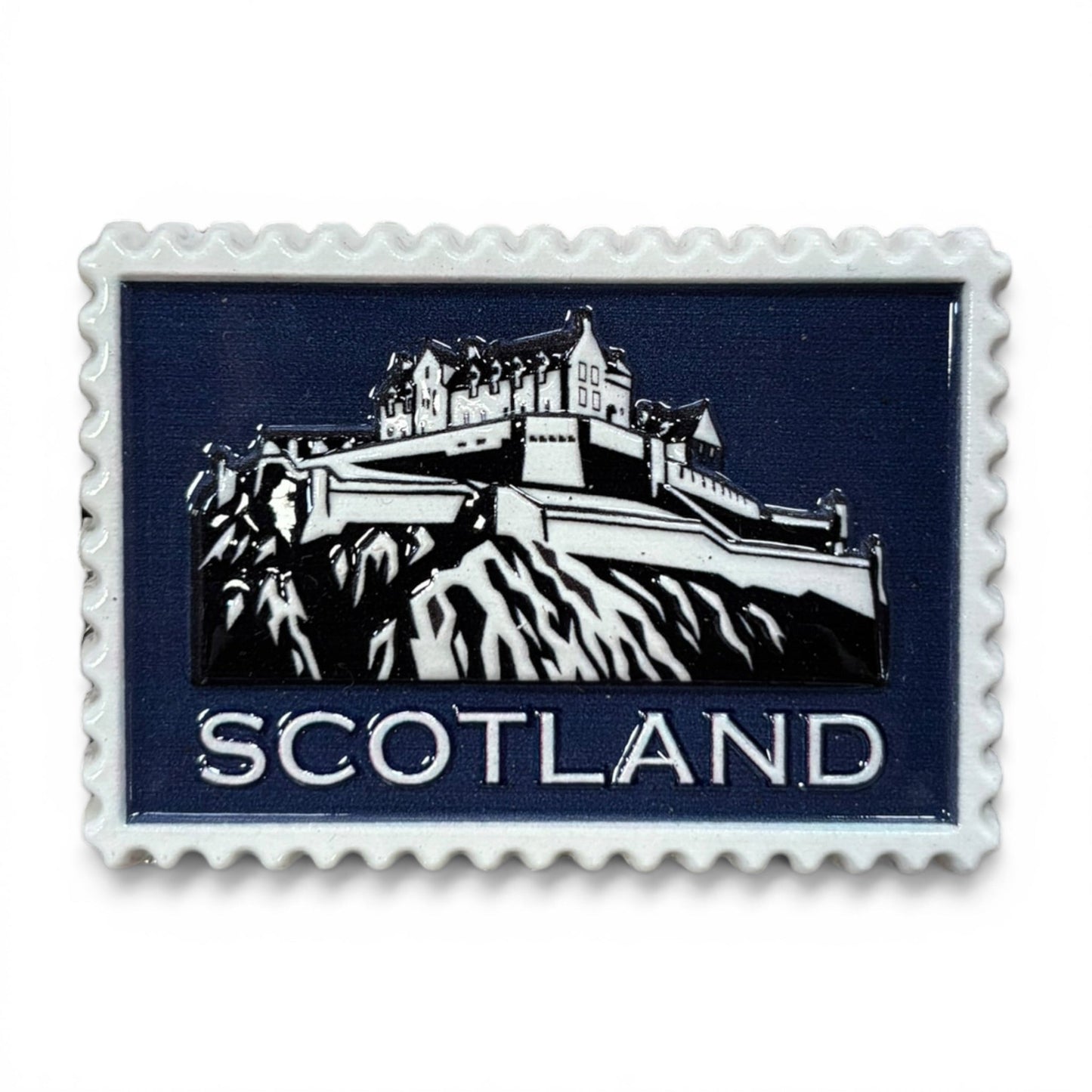 Scotland Black & White Castle Stamp Magnet
